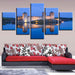 Olavinlinna Castle 5 Piece HD Multi Panel Canvas Wall Art Frame - Original Frame