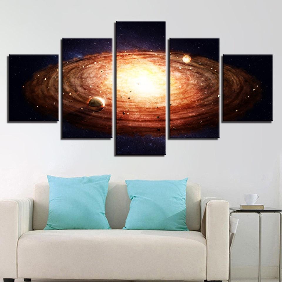 Luminous Space 5 Piece HD Multi Panel Canvas Wall Art Frame - Original Frame