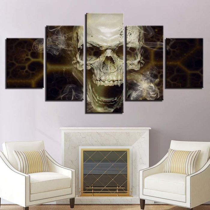 Lethal Skull 5 Piece HD Multi Panel Canvas Wall Art Frame