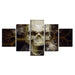 Lethal Skull 5 Piece HD Multi Panel Canvas Wall Art Frame - Original Frame