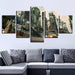 City Destruction 5 Piece HD Multi Panel Canvas Wall Art Frame - Original Frame