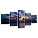 Vibrant Sunset 5 Piece HD Multi Panel Canvas Wall Art Frame - Original Frame