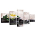 White Lily Flower Lotus 5 Piece HD Multi Panel Canvas Wall Art Frame - Original Frame