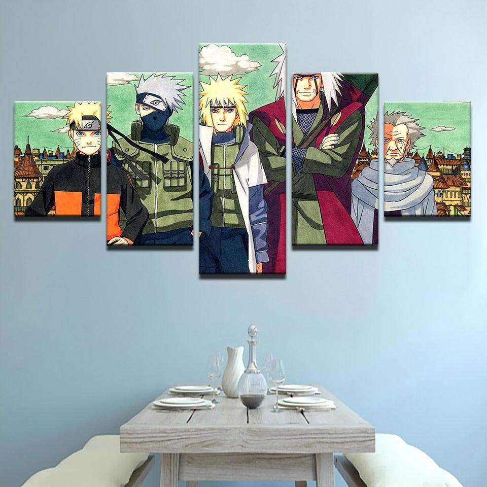 Naruto Canvas Anime 5 Piece HD Multi Panel Canvas Wall Art Frame - Original Frame