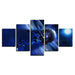 Meteorite in Space 5 Piece HD Multi Panel Canvas Wall Art Frame - Original Frame