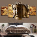 Portrait of Buddha 5 Piece HD Multi Panel Canvas Wall Art Frame - Original Frame