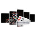 Poker Cards 5 Piece HD Multi Panel Canvas Wall Art - Original Frame