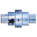 Empty Seaside 5 Piece HD Multi Panel Canvas Wall Art Frame - Original Frame