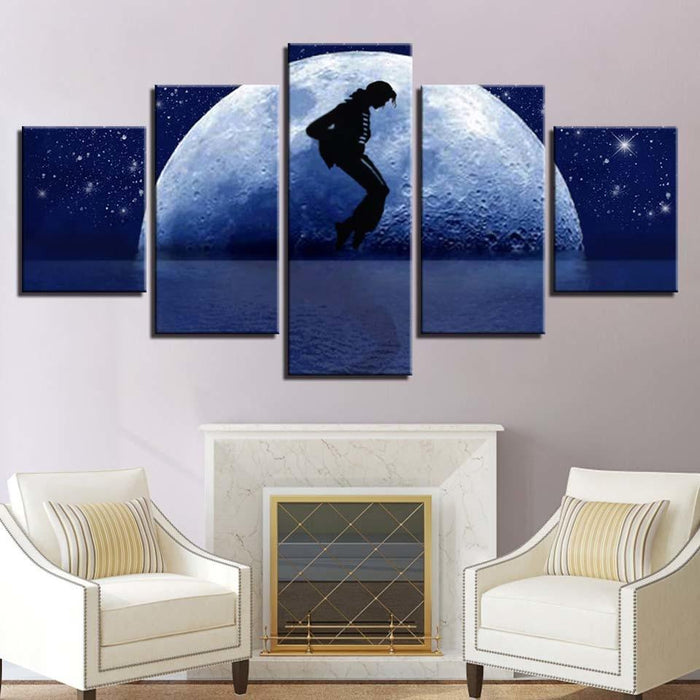 Micheal Jackson 5 Piece HD Multi Panel Canvas Wall Art Frame - Original Frame