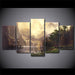 Animal Deers 5 Piece HD Multi Panel Canvas Wall Art Frame - Original Frame