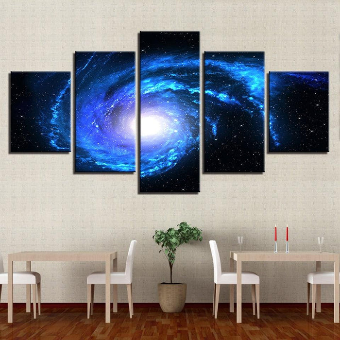 Cosmic Space Galaxy 5 Piece HD Multi Panel Canvas Wall Art Frame - Original Frame