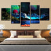 Wushan Planet Starry Sky 5 Piece HD Multi Panel Canvas Wall Art Frame - Original Frame