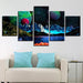 Wushan Planet Starry Sky 5 Piece HD Multi Panel Canvas Wall Art Frame - Original Frame