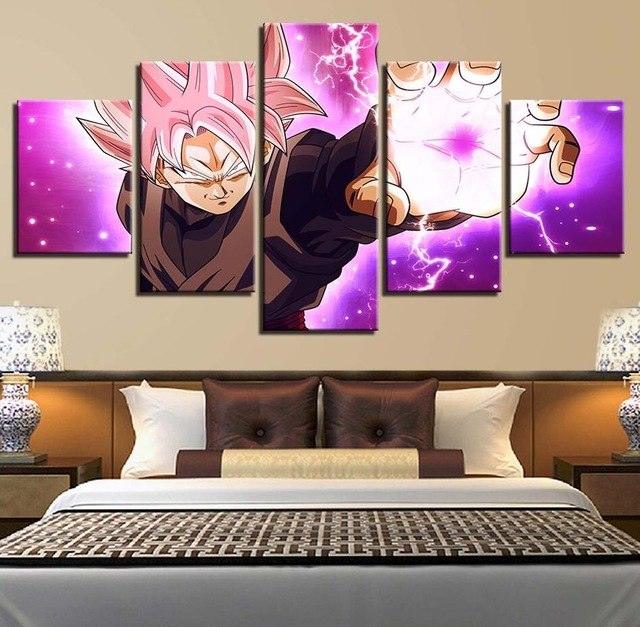 Anime Dragon Ball 5 Piece HD Multi Panel Canvas Wall Art Frame - Original Frame