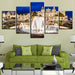 Beautiful Palace Fountain 5 Piece HD Multi Panel Canvas Wall Art Frame - Original Frame