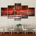 Volcanoes 5 Piece HD Multi Panel Canvas Wall Art Frame - Original Frame