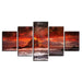 Volcanoes 5 Piece HD Multi Panel Canvas Wall Art Frame - Original Frame