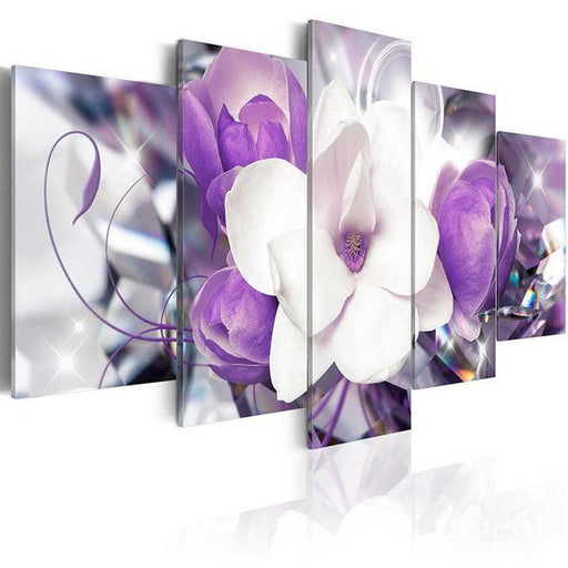 Flower Bouquet 5 Piece HD Multi Panel Canvas Wall Art Frame - Original Frame