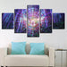 Psychedelic Kaleidoscope 5 Piece HD Multi Panel Canvas Wall Art - Original Frame