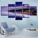 Cote D'Azur France 5 Piece HD Multi Panel Canvas Wall Art Frame - Original Frame