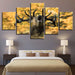 Majestic Deer 5 Piece Multi Panel Canvas Wall Art Frame - Original Frame