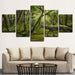 Green Forest 5 Piece HD Multi Panel Canvas Wall Art Frame - Original Frame