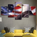 Bald Eagle 5 Piece HD Multi Panel Canvas Wall Art Frame - Original Frame