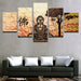 Buddha Zen 5 Piece HD Multi Panel Canvas Wall Art Frame - Original Frame