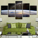 Space Planet Horizon 5 Piece HD Multi Panel Canvas Wall Art Frame - Original Frame