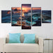 Sunrise Icing 5 Piece HD Multi Panel Canvas Wall Art Frame - Original Frame