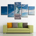 Statue of Liberty 5 Piece HD Classical Multi Panel Canvas Wall Art Frame - Original Frame