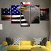 American Flag And Eagle 5 Piece HD Multi Panel Canvas Wall Art Frame - Original Frame