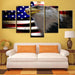 American Flag And Eagle 5 Piece HD Multi Panel Canvas Wall Art Frame - Original Frame