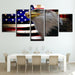 American Flag And Eagle 5 Piece HD Multi Panel Canvas Wall Art Frame - Original Frame