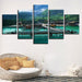 Wooden Bridge 5 Piece HD Multi Panel Canvas Wall Art Frame - Original Frame