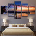 Light House Near The Sea 5 Piece HD Multi Panel Canvas Wall Art Frame - Original Frame