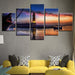 Light House Near The Sea 5 Piece HD Multi Panel Canvas Wall Art Frame - Original Frame