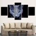 Blue Eyes Gray Cat 5 Piece HD Multi Panel Canvas Wall Art Frame - Original Frame