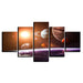 Solar System 5 Piece HD Multi Panel Canvas Wall Art Frame - Original Frame