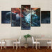 Horse 5 Piece HD Multi Panel Canvas Wall Art Frame - Original Frame