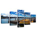 Ship Docks 5 Piece HD Multi Panel Canvas Wall Art Frame - Original Frame