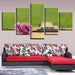 Guitar And Flower 5 Piece HD Multi Panel Canvas Wall Art - Original Frame