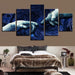 Starry Space Astronaut Hands 5 Piece HD Multi Panel Canvas Wall Art Frame - Original Frame