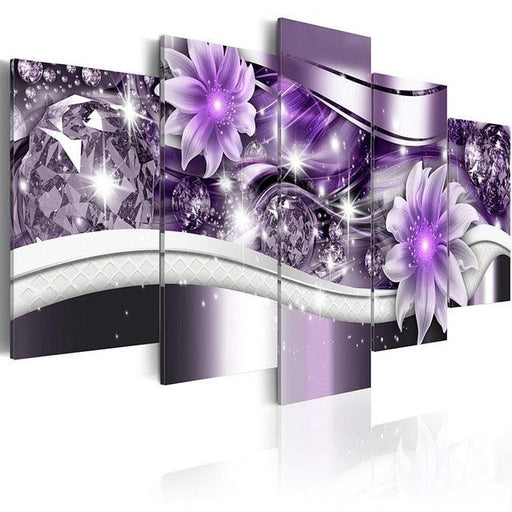 Flower Stars 5 Piece HD Multi Panel Canvas Wall Art Frame - Original Frame