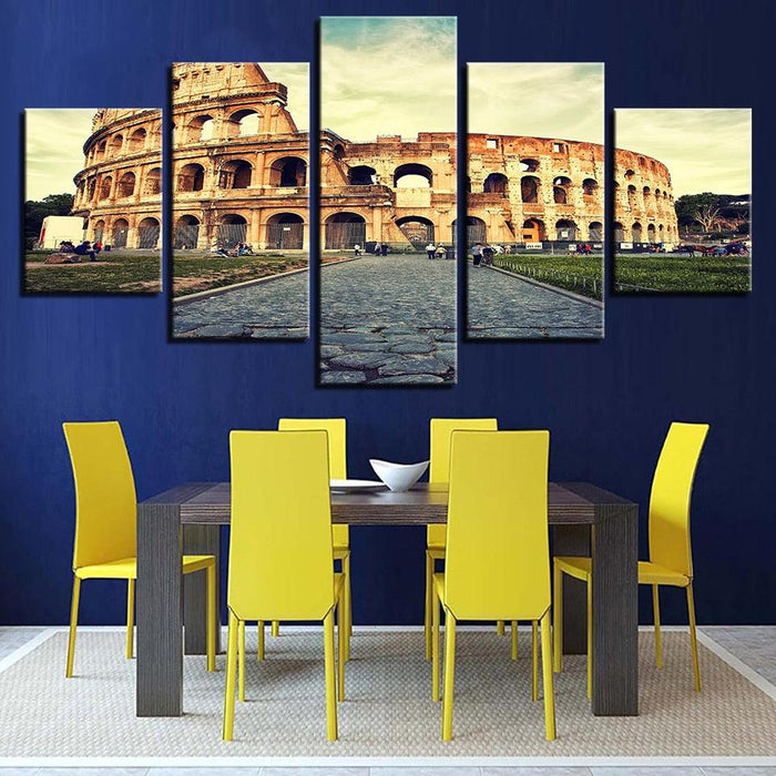 Colosseum 5 Piece HD Multi Panel Canvas Wall Art Frame - Original Frame