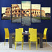 Colosseum 5 Piece HD Multi Panel Canvas Wall Art Frame - Original Frame