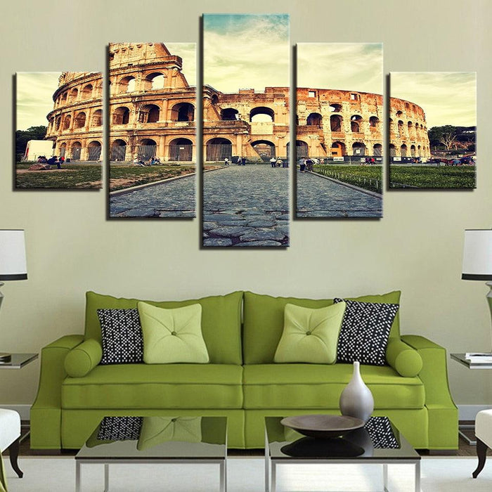 Colosseum 5 Piece HD Multi Panel Canvas Wall Art Frame - Original Frame