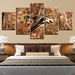 Green Duck 5 Piece HD Multi Panel Canvas Wall Art Frame - Original Frame