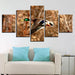 Green Duck 5 Piece HD Multi Panel Canvas Wall Art Frame - Original Frame