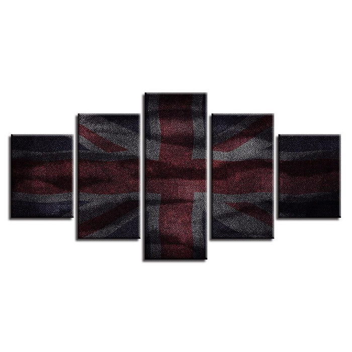 Flag Of British 5 Piece HD Multi Panel Canvas Wall Art Frame